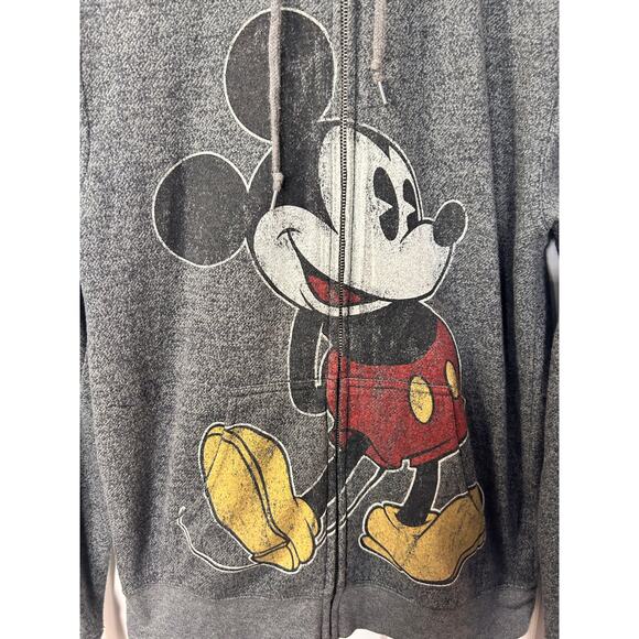 Disney Parks Men's Mickey Mouse Character Full Zip Hoodie Jacket Gray Size Small - Picture 6 of 10